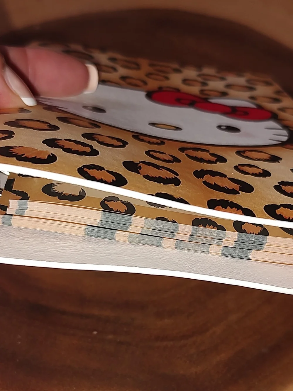 New! A6 Size Hello Kitty Leopard Print Notebook With Matching Paper